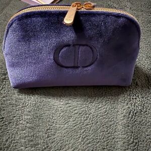 Dior blue velvet cosmetic bag 🆕